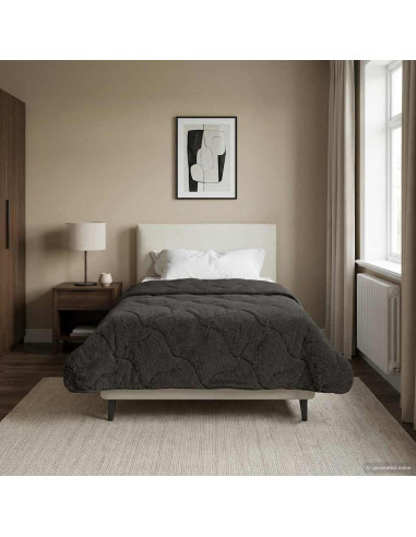 Piumone Completo Annuale Trapuntato Antracite 140 x 220 cm