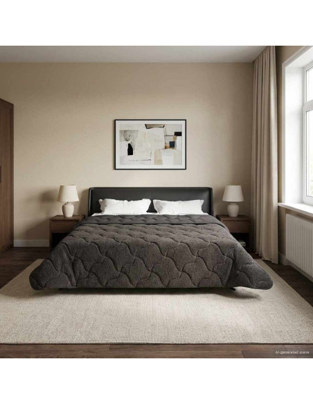 Duvet Invernale Trapuntato Antracite 220 x 240 cm