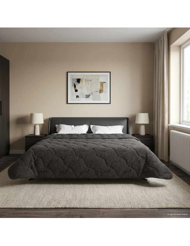 Duvet Invernale Trapuntato Antracite 240 x 260 cm