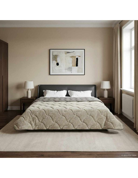 Duvet Invernale Trapuntato Grigio chiaro 200 x 240 cm