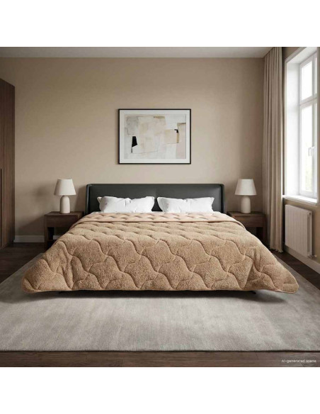 Duvet Invernale Talpa 200 x 200 cm Microfibra e Fleece Teddy