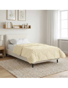 Duvet Invernale Crema 135 x 200 cm Microfibra e Fleece Teddy