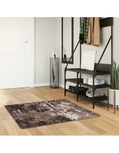 Runner Tappeto MARSA Nero 100 x 100 cm Poliestere e PVC