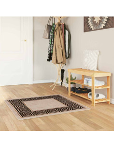 Runner Tappeto MARSA Nero 100 x 100 cm Poliestere e PVC