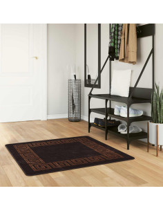 Runner Tappeto MARSA Nero 100 x 100 cm Poliestere e PVC