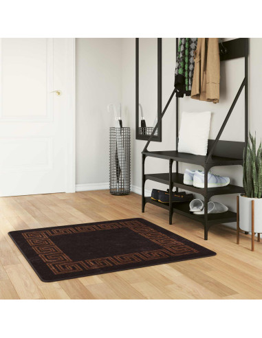 Runner Tappeto MARSA Nero 100 x 100 cm Poliestere e PVC