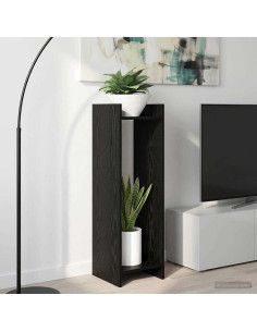 Supporto per piante Rovere Nero 30 x 30 x 100 cm