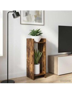 Supporto per piante 2 pcs Quercia Affumicata 30 x 30 x 80 cm
