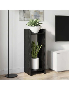Supporto per piante 2 pcs Rovere Nero 30 x 30 x 80 cm