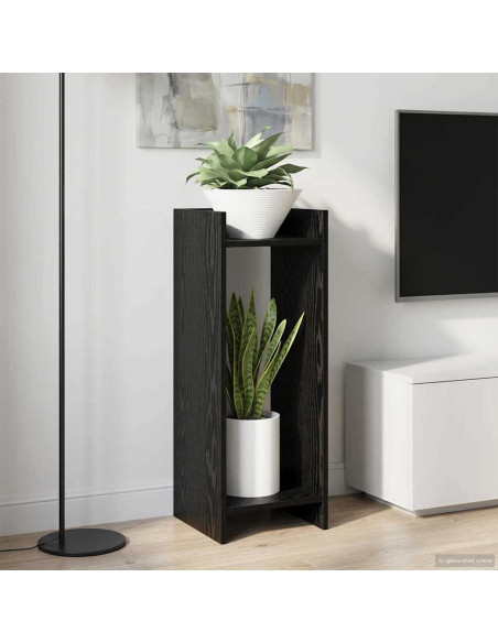 Supporto per piante 2 pcs Rovere Nero 30 x 30 x 80 cm