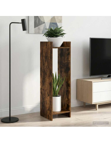 Supporto per piante 2 pcs Quercia Affumicata 30 x 30 x 100 cm