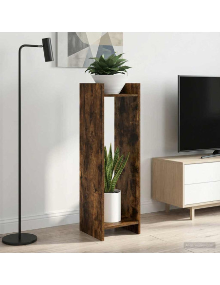 Supporto per piante 2 pcs Quercia Affumicata 30 x 30 x 100 cm