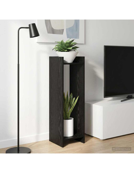 Supporto per piante 2 pcs Rovere Nero 30 x 30 x 100 cm