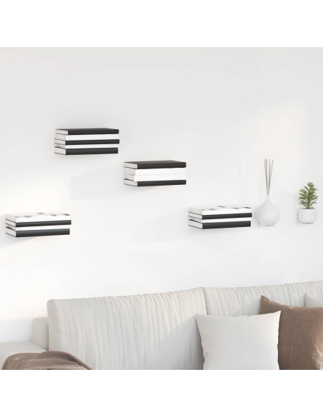 Mensola sospesa con lo scaffale 8 pcs Bianco 6 x 10,8 x 6,6 cm