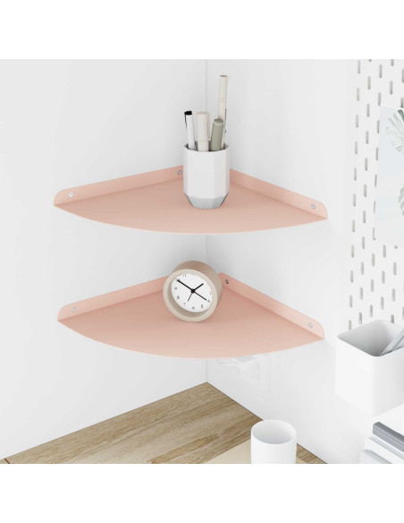 Mensola sospesa con lo scaffale 2 pcs Rosa 30 x 30 x 2 cm