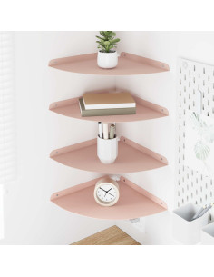 Mensola sospesa con lo scaffale 4 pcs Rosa 30 x 30 x 2 cm
