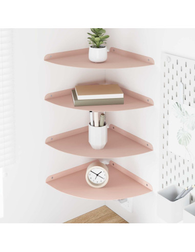 Mensola sospesa con lo scaffale 4 pcs Rosa 30 x 30 x 2 cm