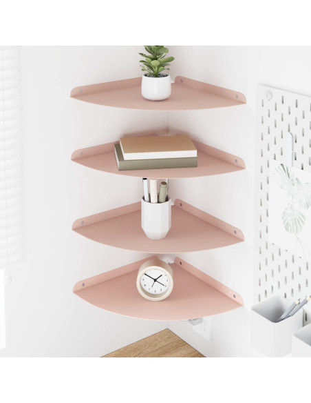 Mensola sospesa con lo scaffale 4 pcs Rosa 30 x 30 x 2 cm
