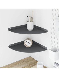 Mensola sospesa con lo scaffale 2 pcs Antracite 30 x 30 x 2 cm
