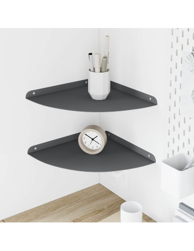 Mensola sospesa con lo scaffale 2 pcs Antracite 30 x 30 x 2 cm