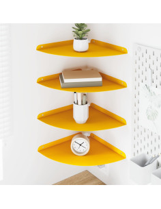 Mensola sospesa 4 pcs Giallo senape 30 x 30 x 2 cm