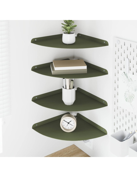 Mensola sospesa 4 pcs Oliver verde 30 x 30 x 2 cm