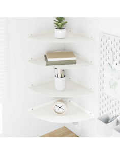 Mensola sospesa con lo scaffale 4 pcs Bianco 30 x 30 x 2 cm