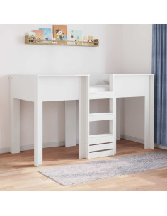 Letto a Castello per Bambini Bianco 75 x 190 cm