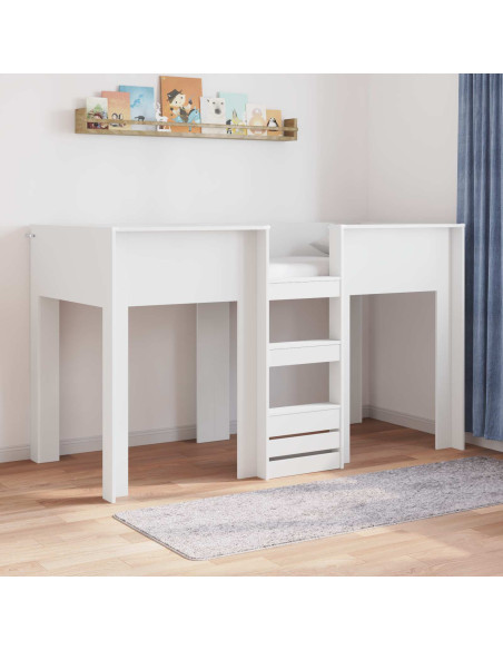 Letto a Castello per Bambini Bianco 75 x 190 cm