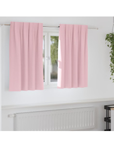 Tende Blackout con Anelli 2 pcs Rosa baby 140 x 140 cm