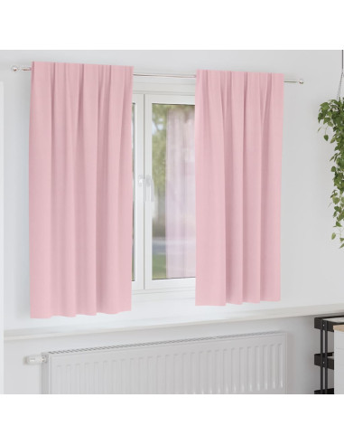 Tende Blackout con Anelli 2 pcs Rosa baby 175 x 140 cm