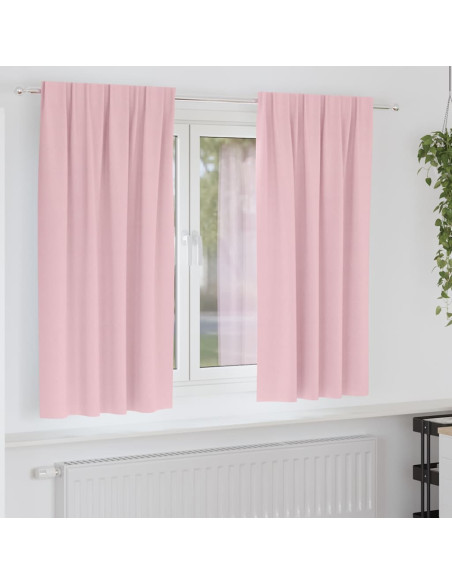 Tende Blackout con Anelli 2 pcs Rosa baby 175 x 140 cm