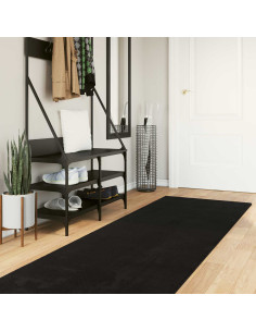 Tappeto a pelo medio, morbido e lavabile HUARTE Nero Poliestere