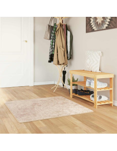 Runner Tappeto MARSA Beige 100 x 100 cm Poliestere e PVC