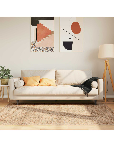 Runner Tappeto MARSA Giallo 120 x 170 cm Poliestere e PVC