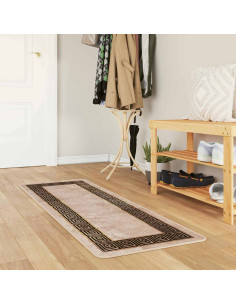 Runner Tappeto MARSA Nero 50 x 150 cm Poliestere e PVC