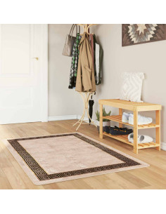 Runner Tappeto MARSA Nero 100 x 150 cm Poliestere e PVC