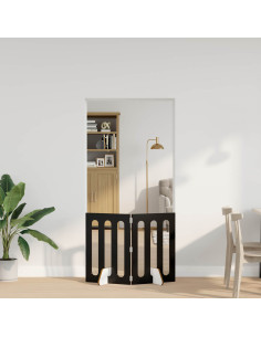 Recinto pieghevole per animali 2 pcs Rovere Nero