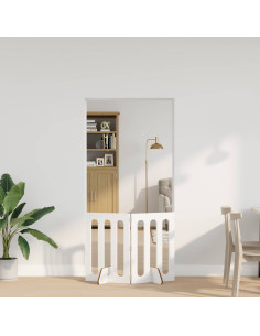 Recinto pieghevole per animali 2 pcs Bianco Lucido