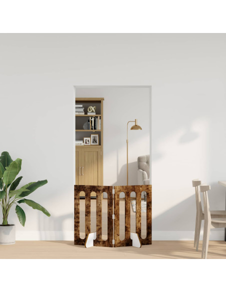 Recinto pieghevole per animali 2 pcs Quercia Affumicata