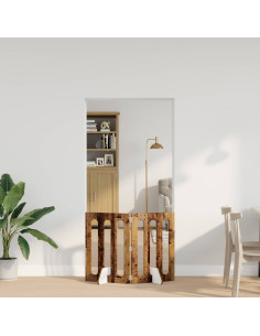 Recinto pieghevole per animali 2 pcs Legno di quercia