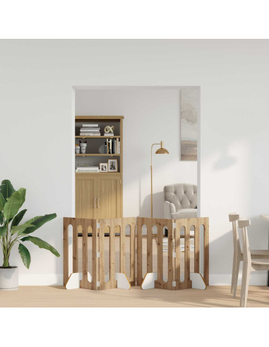 Recinto pieghevole per animali 4 pcs Rovere Artigianale
