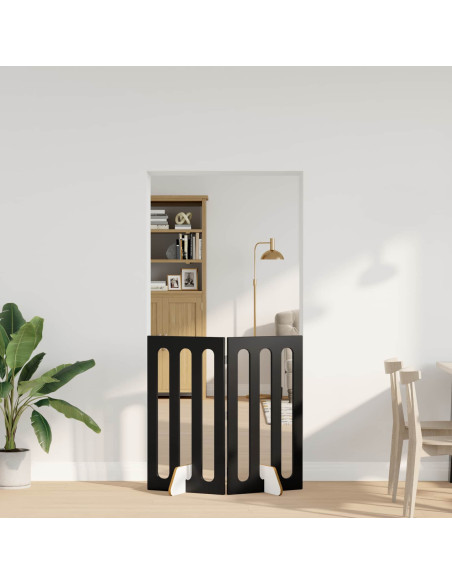 Recinto pieghevole per animali 2 pcs Rovere Nero