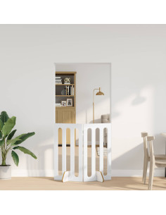 Recinto pieghevole per animali 2 pcs Bianco Lucido