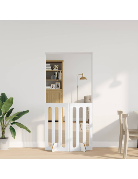 Recinto pieghevole per animali 2 pcs Bianco Lucido