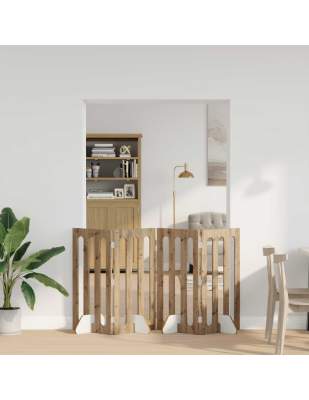 Recinto pieghevole per animali 4 pcs Rovere Artigianale
