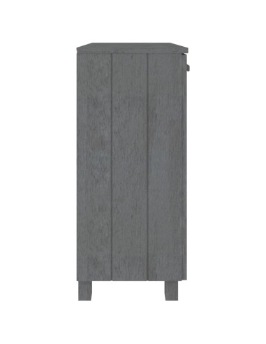 Credenza HAMAR Grigio Scuro 85x35x80 cm Legno Massello di Pino