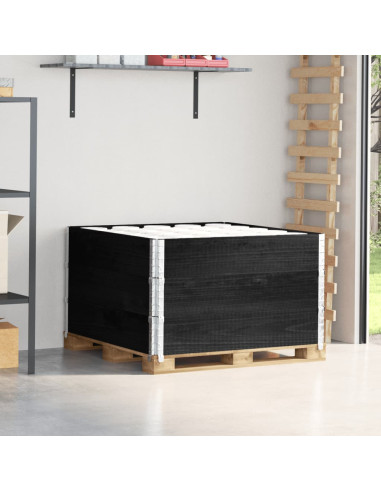Paretali per Pallet 3 pz Neri 100x100cm Legno Massello di Pino