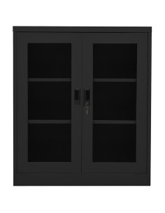 Armadio per Ufficio Antracite 90x40x105 cm in Acciaio 2