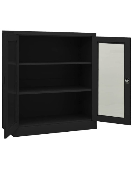 Armadio per Ufficio Antracite 90x40x105 cm in Acciaio